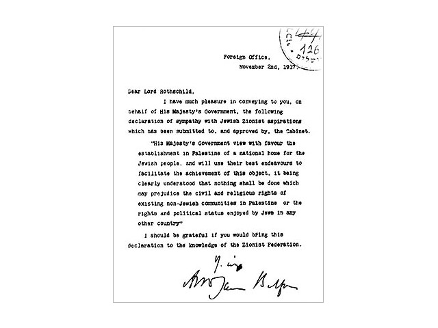 The Balfour Declaration